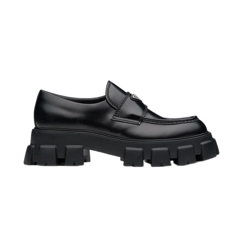 商品[国内直发] Prada|PRADA 黑色男士乐福鞋 2DE129-B4L-F0002,价格¥7085,第1张图片