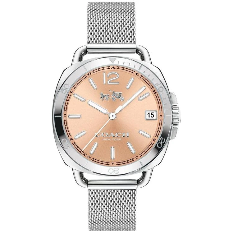 商品Coach|Women's Tatum Stainless Steel Mesh Bracelet Watch 34mm 14502635,价格¥1123,第1张图片