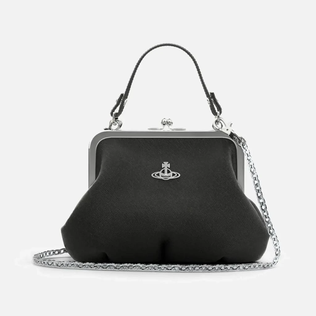 商品Vivienne Westwood|Vivienne Westwood Logo-Embellished Textured-Leather Shoulder bag,价格¥1571,第1张图片