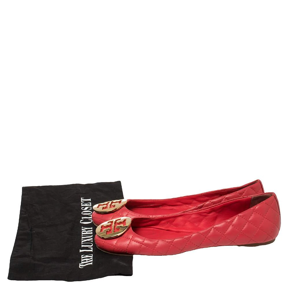 Tory Burch Red Quilted Leather Reva Ballet Flats Size 38.5 商品