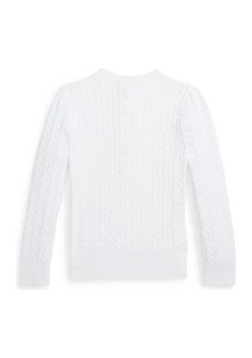 商品Ralph Lauren|Lauren Childrenswear Girls 2 6X Mini Cable Cotton Cardigan,价格¥181,第2张图片详细描述