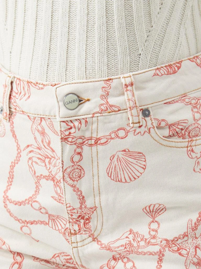 商品Ganni|Seaside-print organic-cotton jeans,价格¥812,第4张图片详细描述