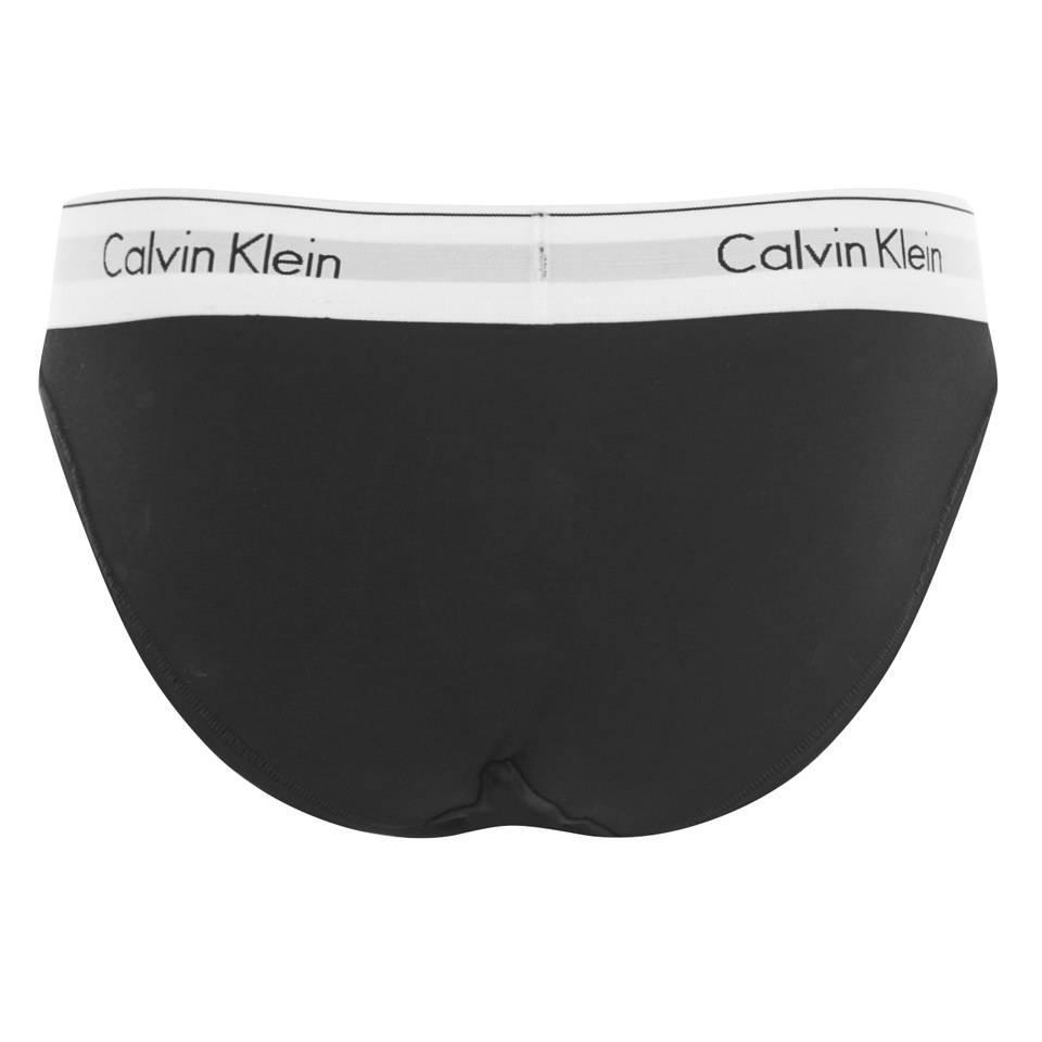 商品Calvin Klein|Calvin Klein Women's Modern Cotton Bikini Briefs - Black,价格¥178-¥204,第4张图片详细描述