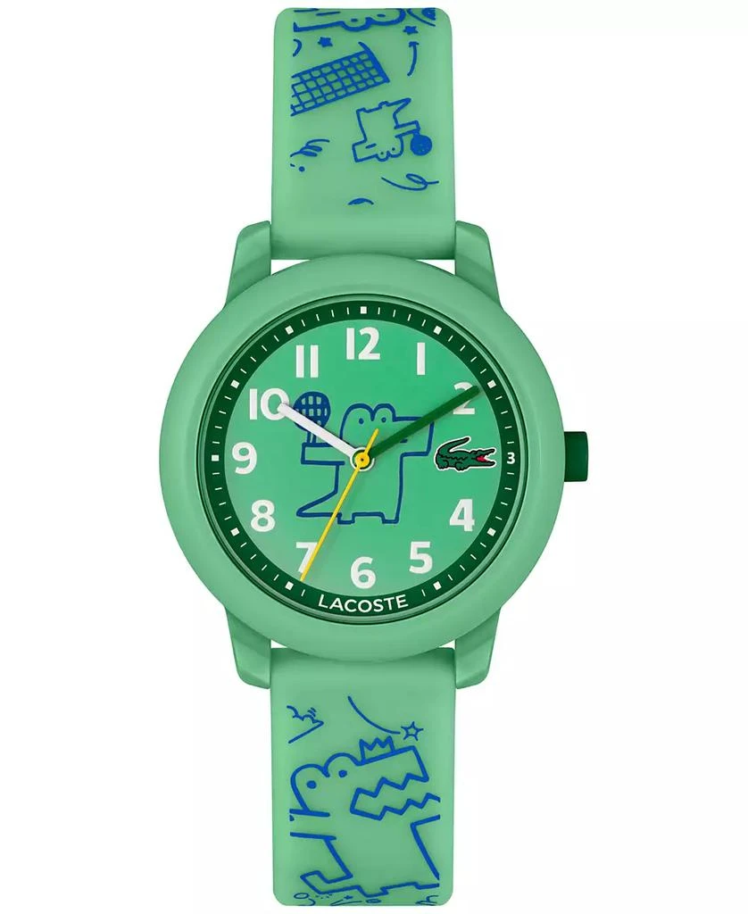 商品Lacoste|Kid's Green Printed Silicone Strap Watch 33mm,价格¥367,第1张图片