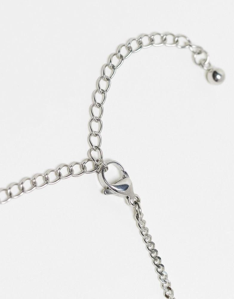 商品ASOS|ASOS DESIGN waterproof stainless steel necklace with mini cross pendant in silver,价格¥95,第2张图片详细描述