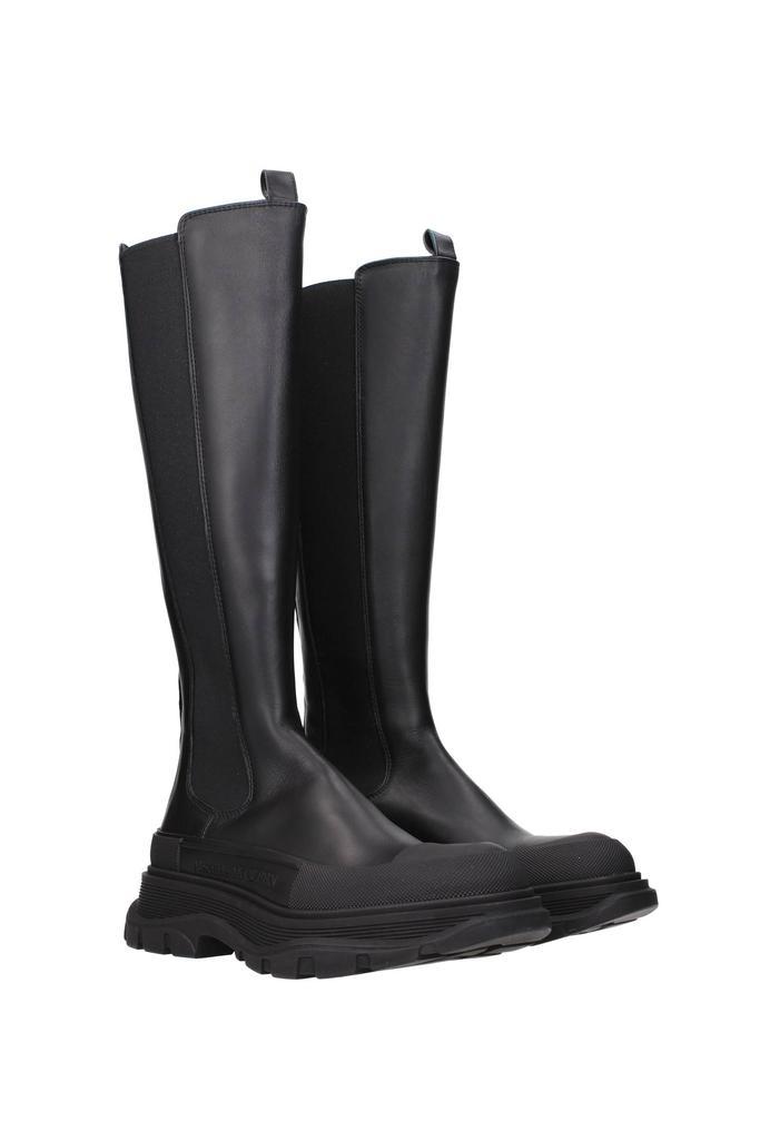 商品Alexander McQueen|Boots Leather Black,价格¥3400,第4张图片详细描述