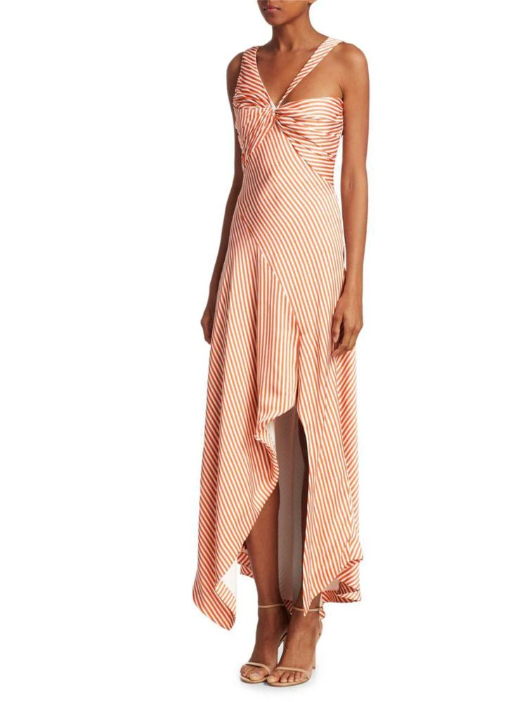 商品Jonathan Simkhai|Stripe Twist Ruffle Dress,价格¥1796,第1张图片