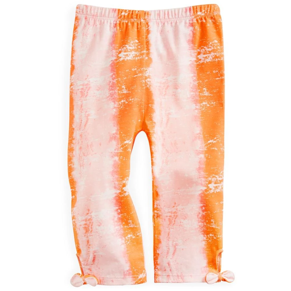 商品First Impressions|Baby Girls Patterned Ankle-Bow Capri Leggings, Created for Macy's,价格¥15,第1张图片