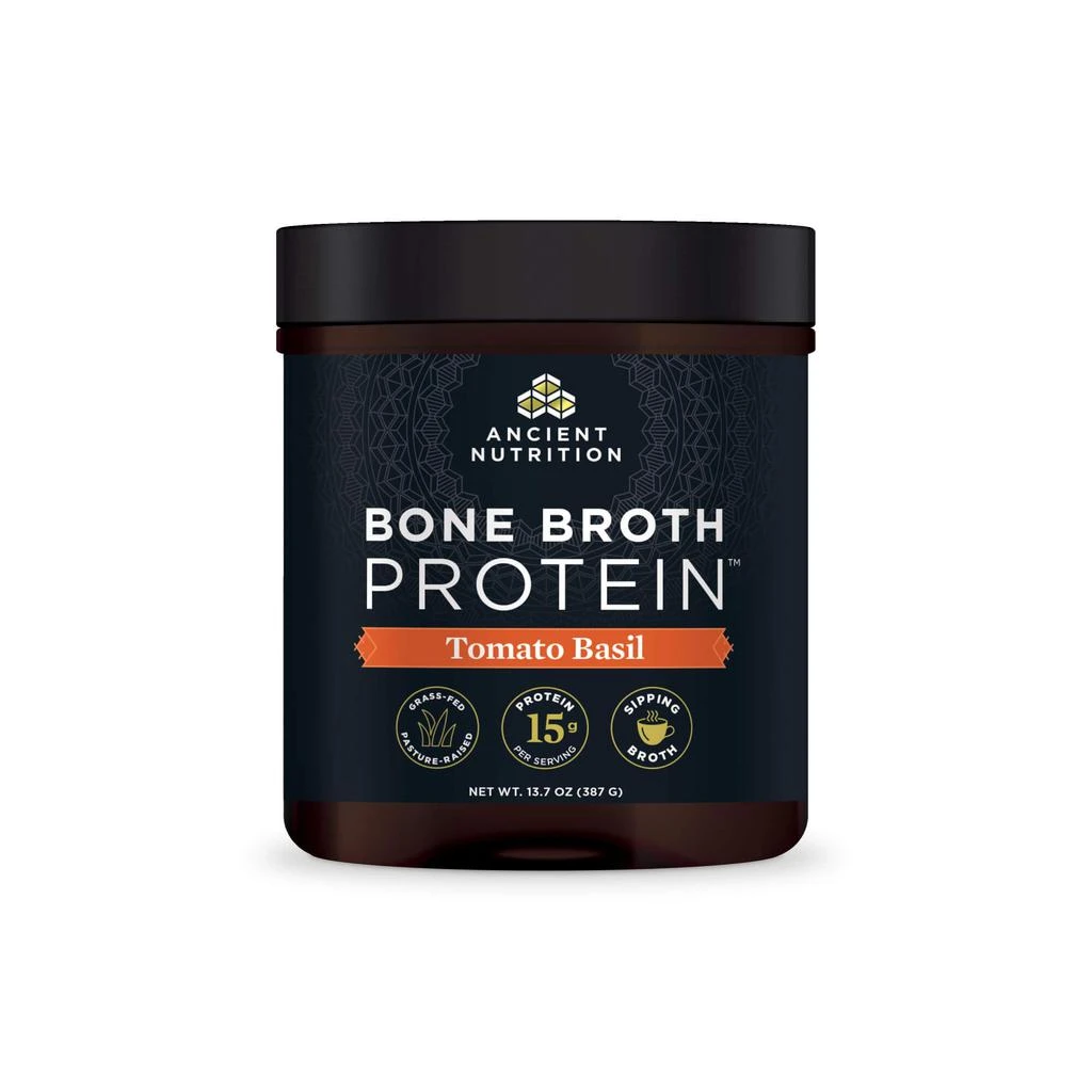 商品Ancient Nutrition|Bone Broth Protein | Powder Tomato Basil (15 Servings) - Podcast Offer,价格¥1024,第1张图片