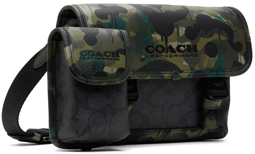 商品Coach|Khaki & Black League Hybrid Messenger Bag,价格¥1385,第2张图片详细描述