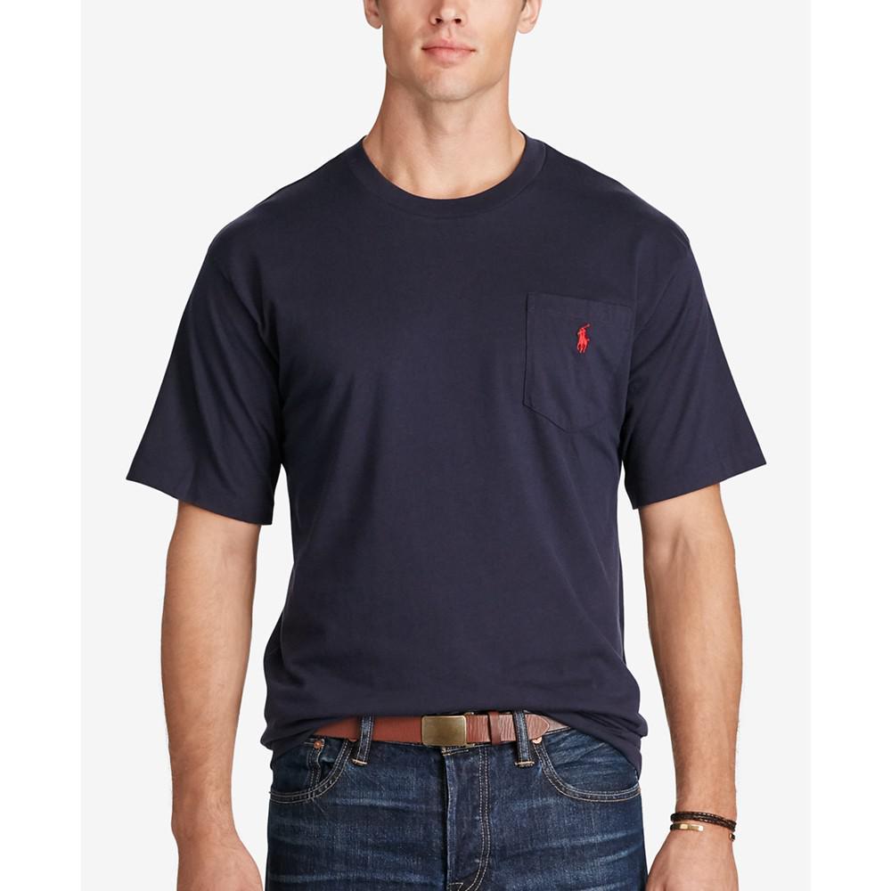 商品Ralph Lauren|Men's Big & Tall Crew-Neck Pocket T-Shirt,价格¥410,第1张图片