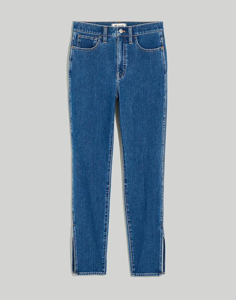 商品Madewell|11" High-Rise Roadtripper Supersoft Skinny Jeans in Medium Indigo Wash: Slit-Hem Edition,价格¥301,第5张图片详细描述