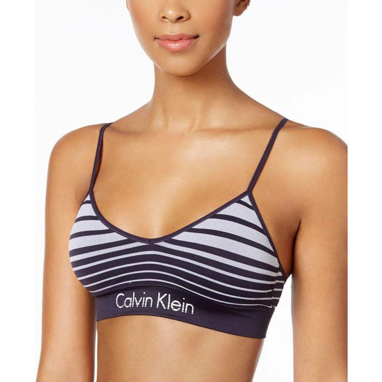 商品Calvin Klein|Striped Logo-Band Bralette QF4707,价格¥127,第1张图片