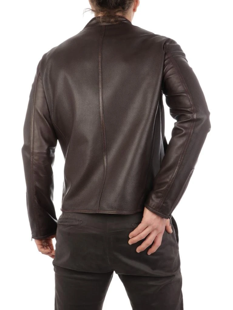 商品THE JACK LEATHERS|The jack leathers men's brown leather outerwear jacket,价格¥3849,第3张图片详细描述