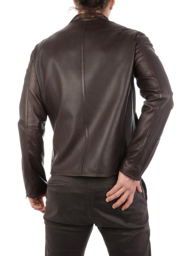 商品THE JACK LEATHERS|The Jack Leathers Men's  Brown Leather Outerwear Jacket,价格¥4118,第5张图片详细描述