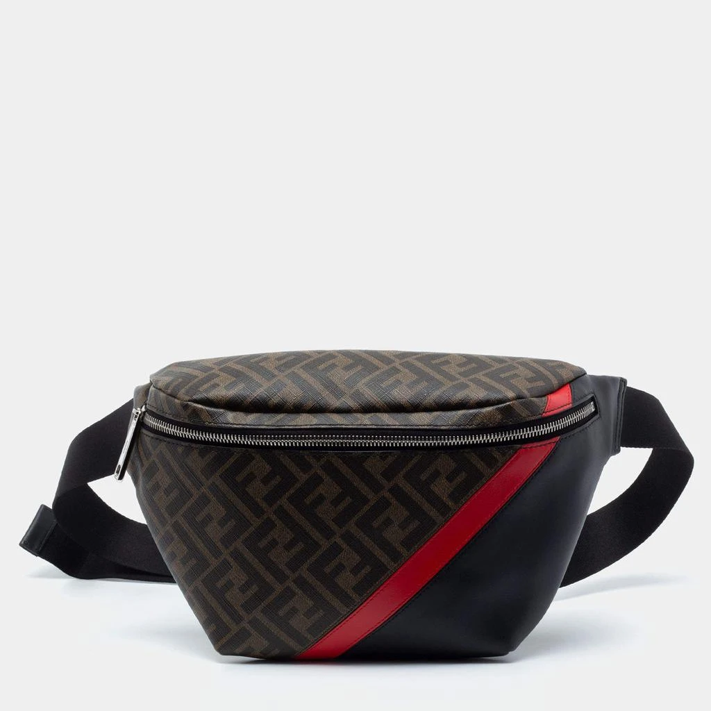 商品[二手商品] Fendi|Fendi Multicolor Zucca Coated Canvas And Leather FF Motif Belt Bag,价格¥5165,第1张图片