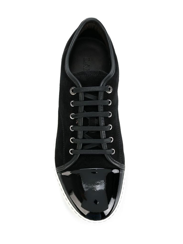 Lanvin Men's  Black Leather Sneakers商品第4张图片规格展示