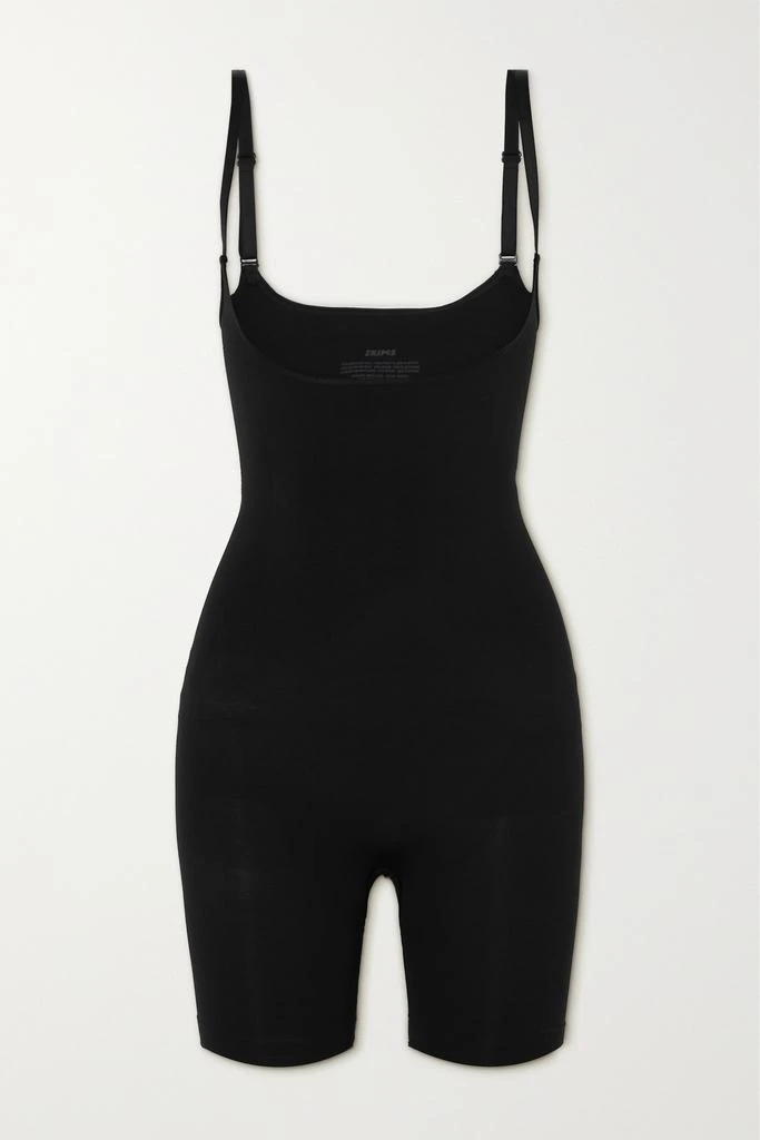 商品SKIMS|Seamless Sculpt Shapewear Open Bust Shortie 连体衣 （颜色：onyx）,价格¥317,第1张图片
