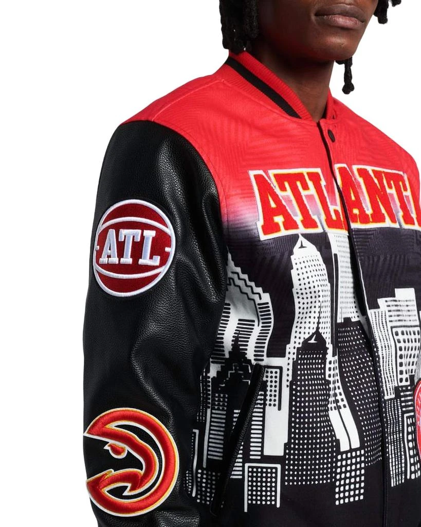 商品Pro Standard|Men's Atlanta Hawks Intervarsity Jacket In Black/red,价格¥1271,第3张图片详细描述