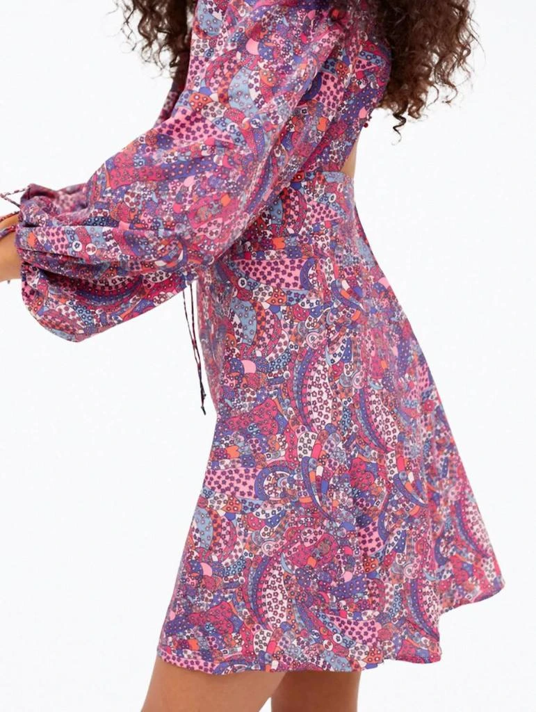 商品For Love & Lemons|Tonya Open-Back Long Sleeve Mini Dress In Purple,价格¥953,第4张图片详细描述