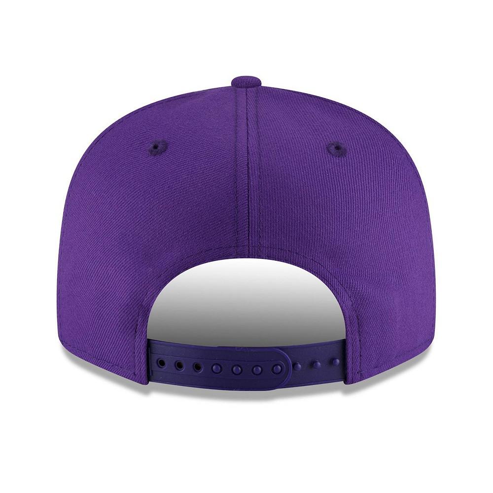 Men's Purple Los Angeles Lakers Back Half 9FIFTY Snapback Adjustable Hat商品第5张图片规格展示