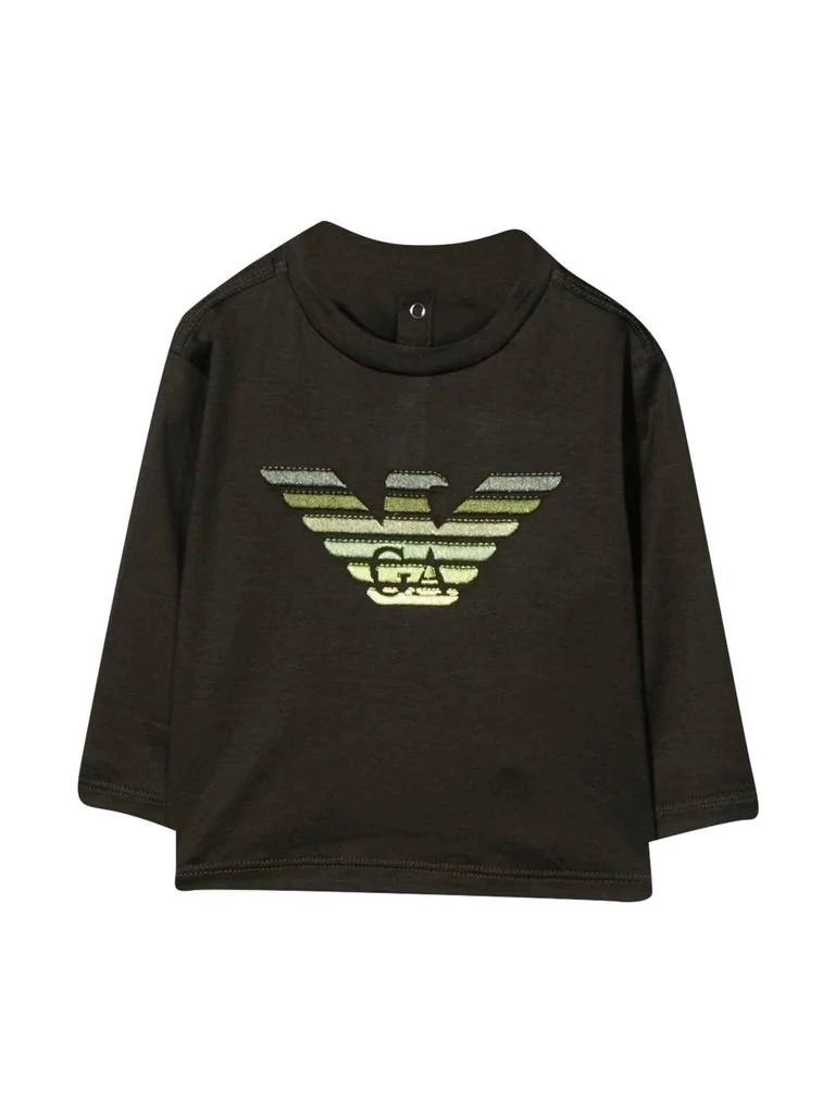 商品Emporio Armani|Emporio Armani Green T-shirt Baby Unisex,价格¥861,第1张图片