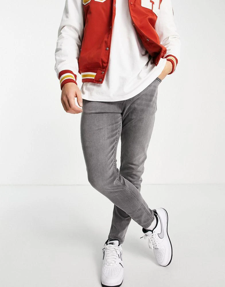 商品Topman|Topman stretch tapered jeans in grey,价格¥143,第1张图片