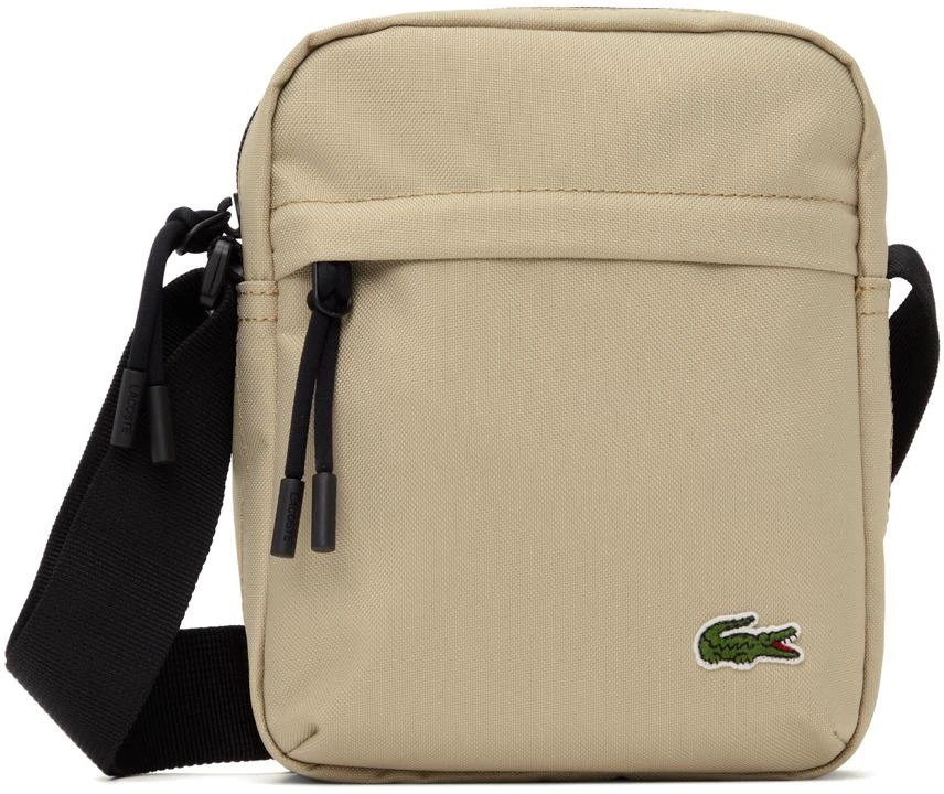 商品Lacoste|Beige Zip Crossover Messenger Bag,价格¥242,第1张图片