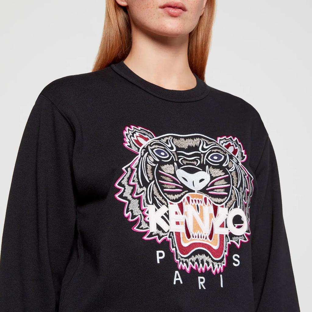 商品Kenzo|Kenzo Tiger Embroidered Fleece-Back Cotton-Blend Jersey,价格¥1876,第6张图片详细描述