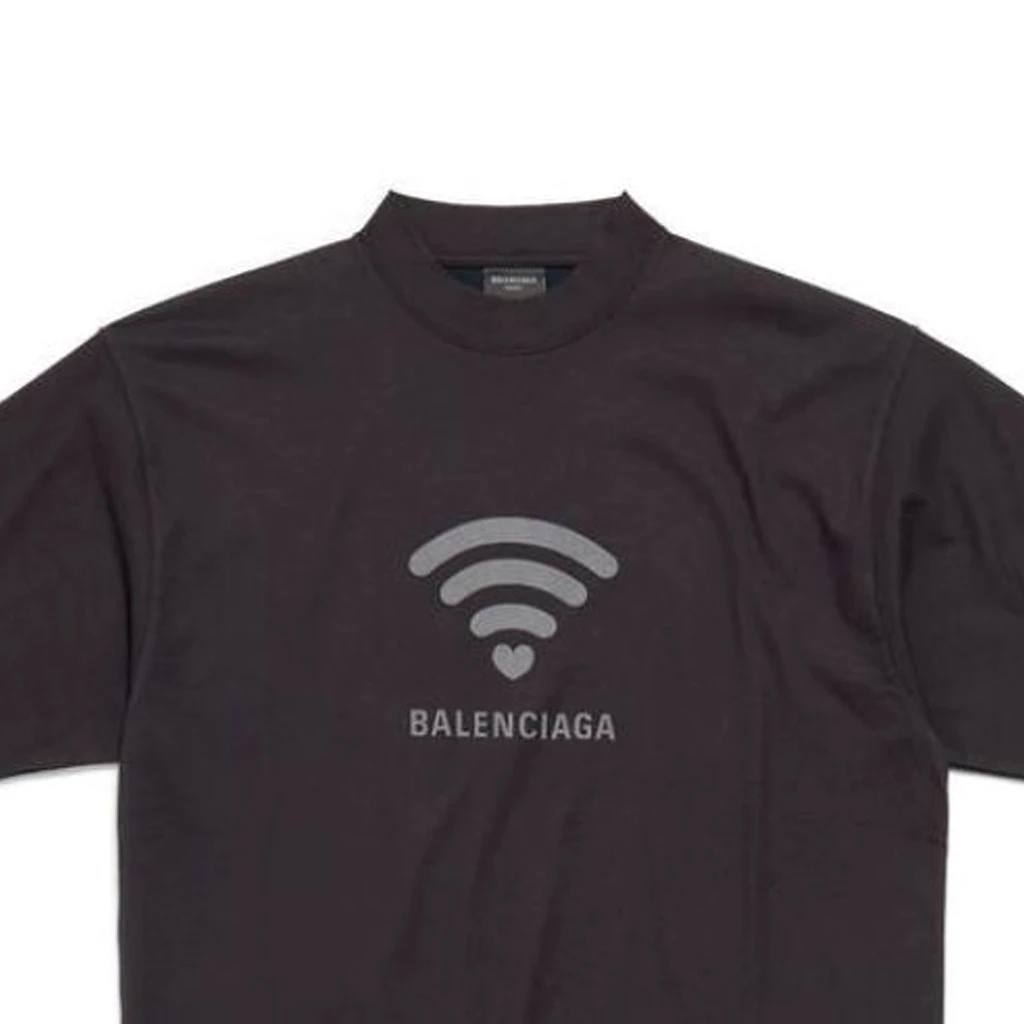 商品[国内直发] Balenciaga|巴黎世家 字母Logo印花圆领短袖T恤 男款 黑色,价格¥3481,第8张图片��详细描述