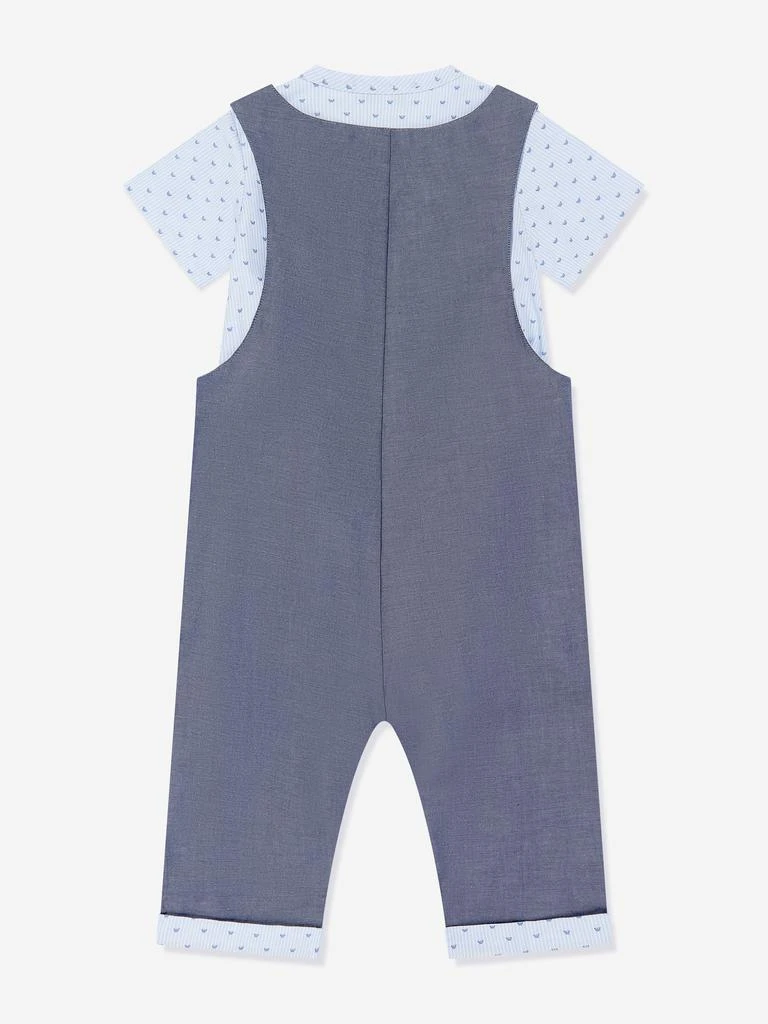 商品Emporio Armani|Emporio Armani Baby Boys Dungarees Romper in Blue,价格¥1521,第2张图片详细描述