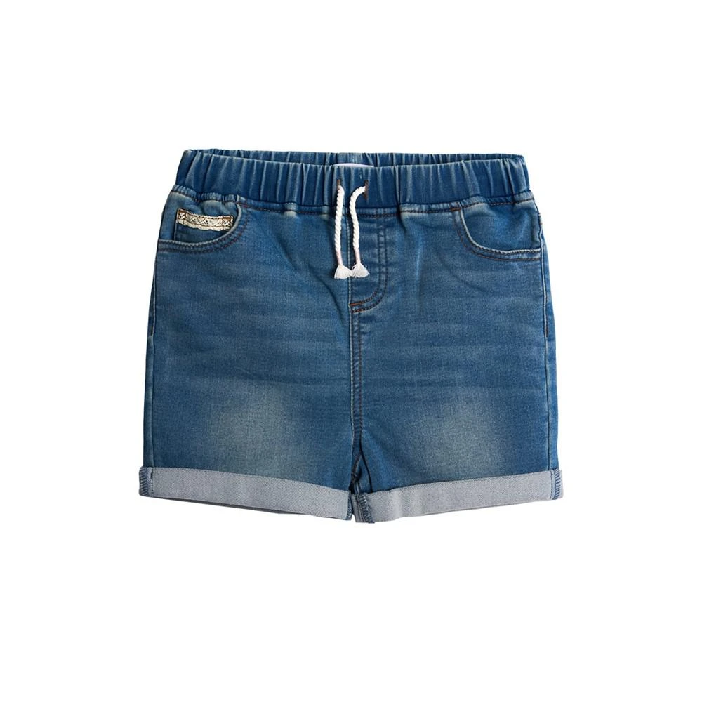 商品Epic Threads|Toddler Girls Roll Cuff Knit Denim Shorts, Created For Macy's,价格¥97,第1张图片