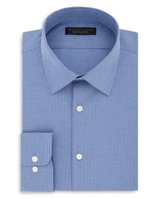 商品The Men's Store at Bloomingdale's|Micro Check Regular Fit Dress Shirt - 100% Exclusive,价格¥449,第1张图片详细描述