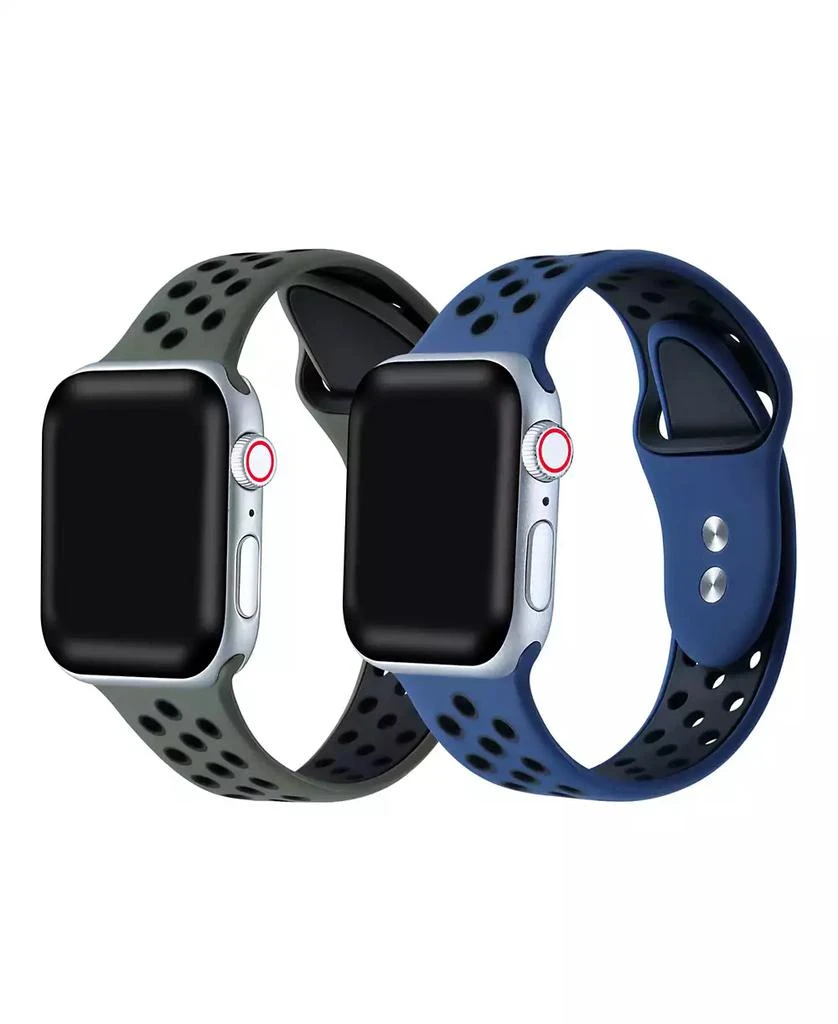 商品Posh Tech|2 Pack Silicone Band for Apple Watch 44,45,46,49mm,价格¥225,第2张图片详细描述