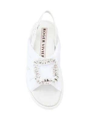 商品Roger Vivier|Viv Winter Puffer Slingback Sandals,价格¥2772,第4张图片详细描述