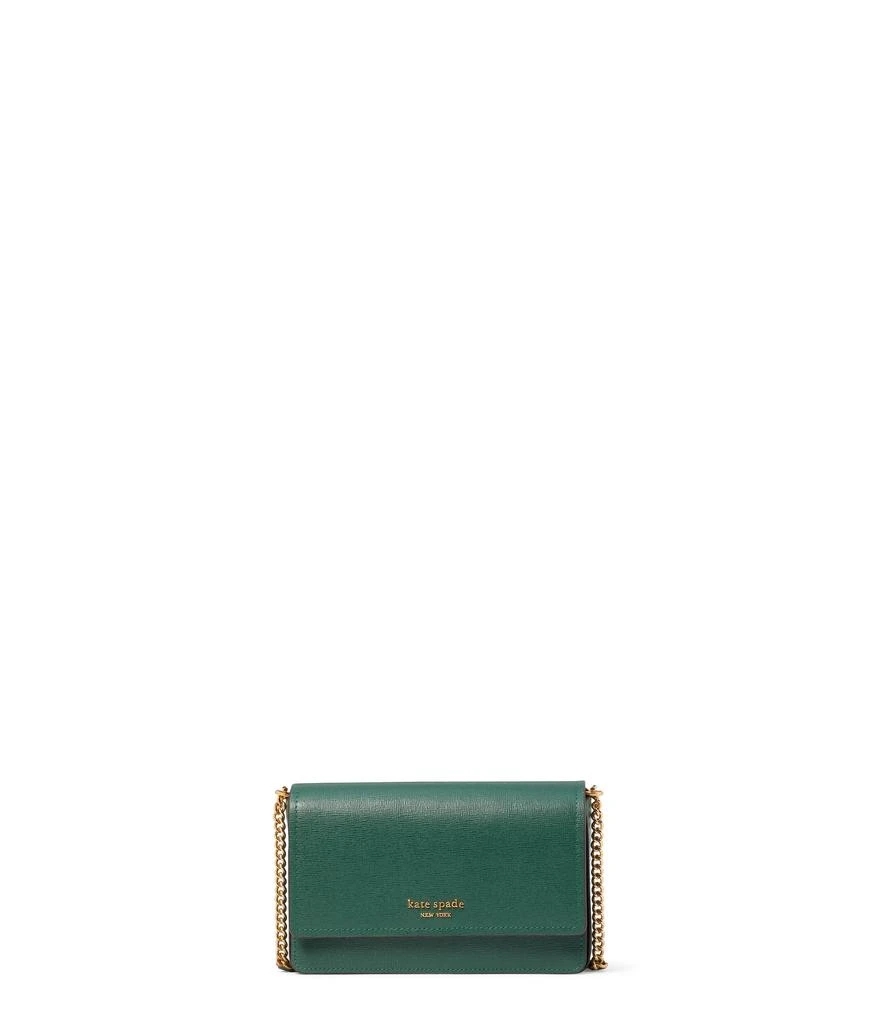 商品Kate Spade|Morgan Saffiano Leather Flap Chain Wallet,价格¥1181,第1张图片
