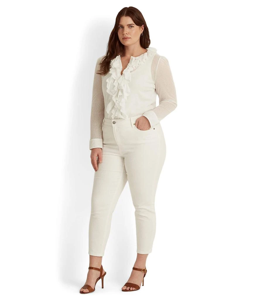 商品Ralph Lauren|Plus Size Ruffle-Trim Tulle Cardigan,价格¥538,第4张图片详细描述