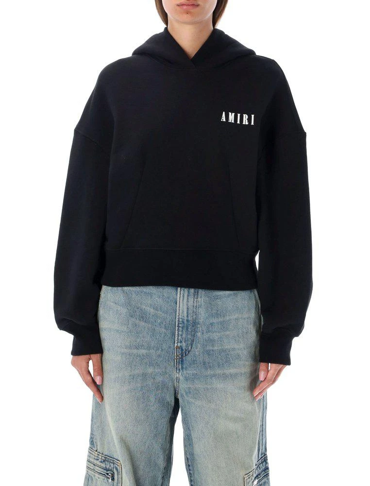 商品AMIRI|Amiri Logo Printed Long-Sleeved Cropped Hoodie,价格¥4172,第1张图片