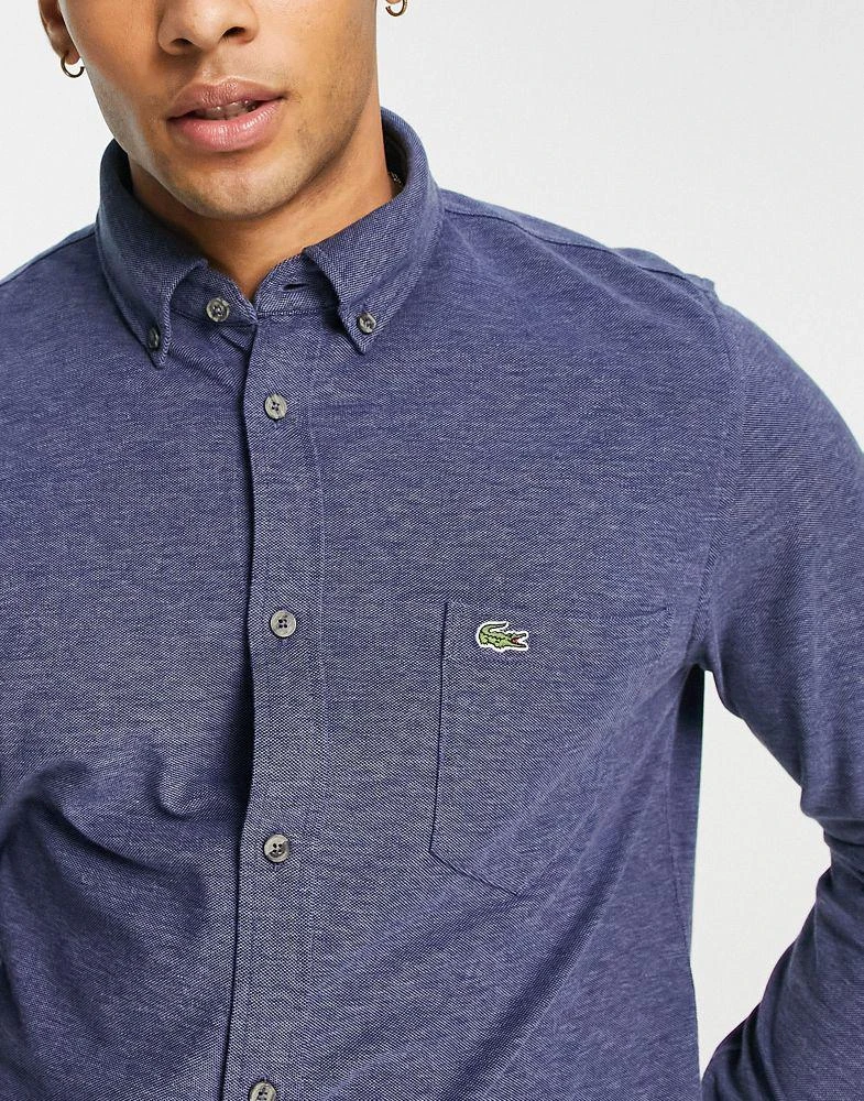 商品Lacoste|Lacoste long sleeve shirt in navy,价格¥396,第3张图片详细描述