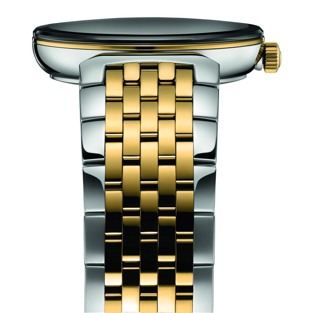Women's Swiss Florence Classic Diamond Accent Two Tone Stainless Steel Bracelet Watch 30mm商品第4张图片规格展示