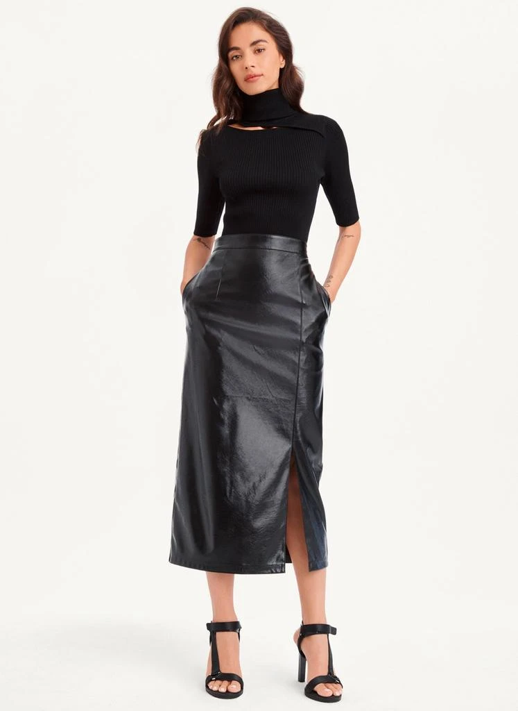 商品DKNY|Patent Leather Pencil Skirt,价格¥608,第2张图片详细描述