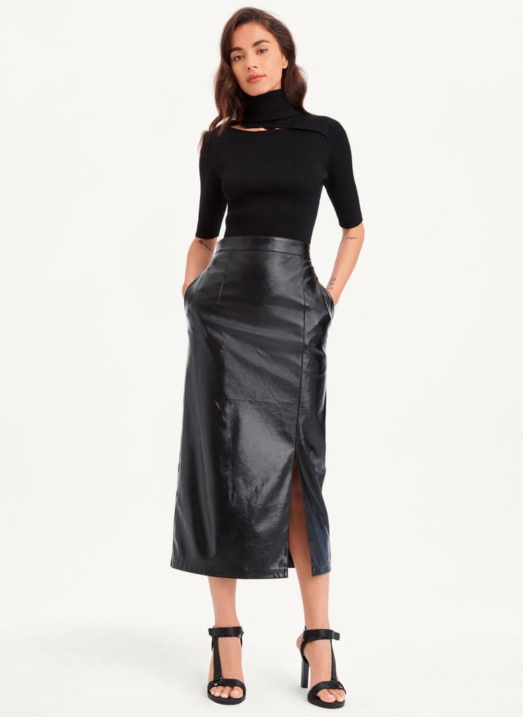 商品DKNY|Patent Leather Pencil Skirt,价格¥1176,第4张图片详细描述