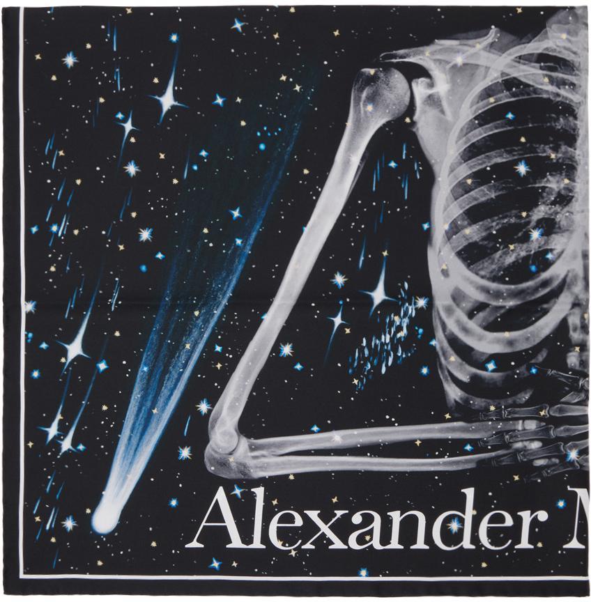 商品Alexander McQueen|Black Celestial Skeleton Scarf,价格¥2117,第4张图片详细描述