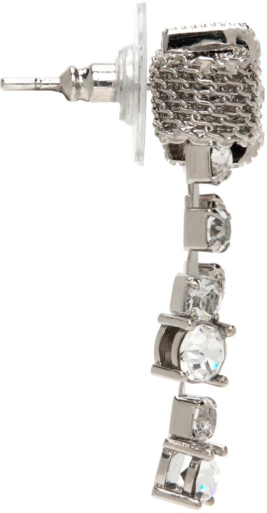 Silver Crystal Pendant Earrings商品第2张图片规格展示