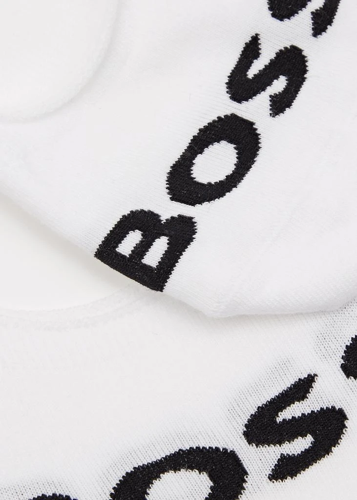 商品Hugo Boss|White logo-intarsia cotton-blend trainer socks,价格¥138,第2张图片详细描述