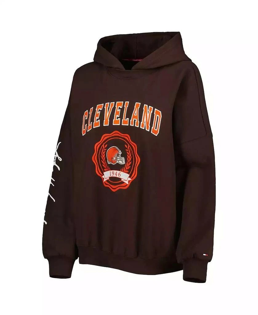 商品Tommy Hilfiger|Women's Brown Cleveland Browns Becca Drop Shoulder Pullover Hoodie,价格¥501,第4张图片详细描述