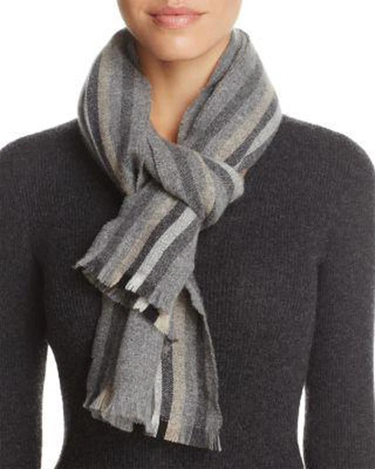 商品Bloomingdale's|Lightweight Vertical Stripe Cashmere Scarf - 100% Exclusive,价格¥723,第1张图片