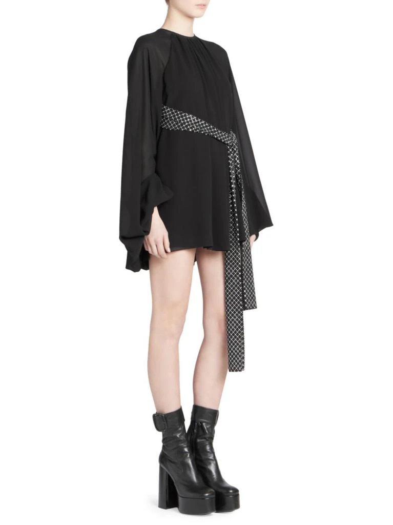 商品Yves Saint Laurent|Georgette 泡泡袖迷你连身裙,价格¥11090,第1张图片