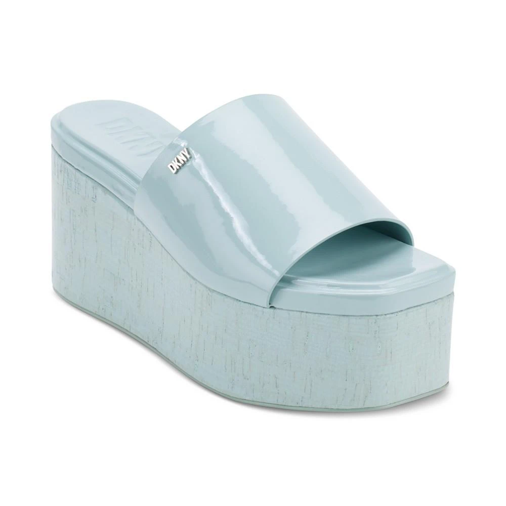 商品DKNY|Women's Adalira Slip-On Platform Wedge Slide Sandals,价格¥386,第1张图片