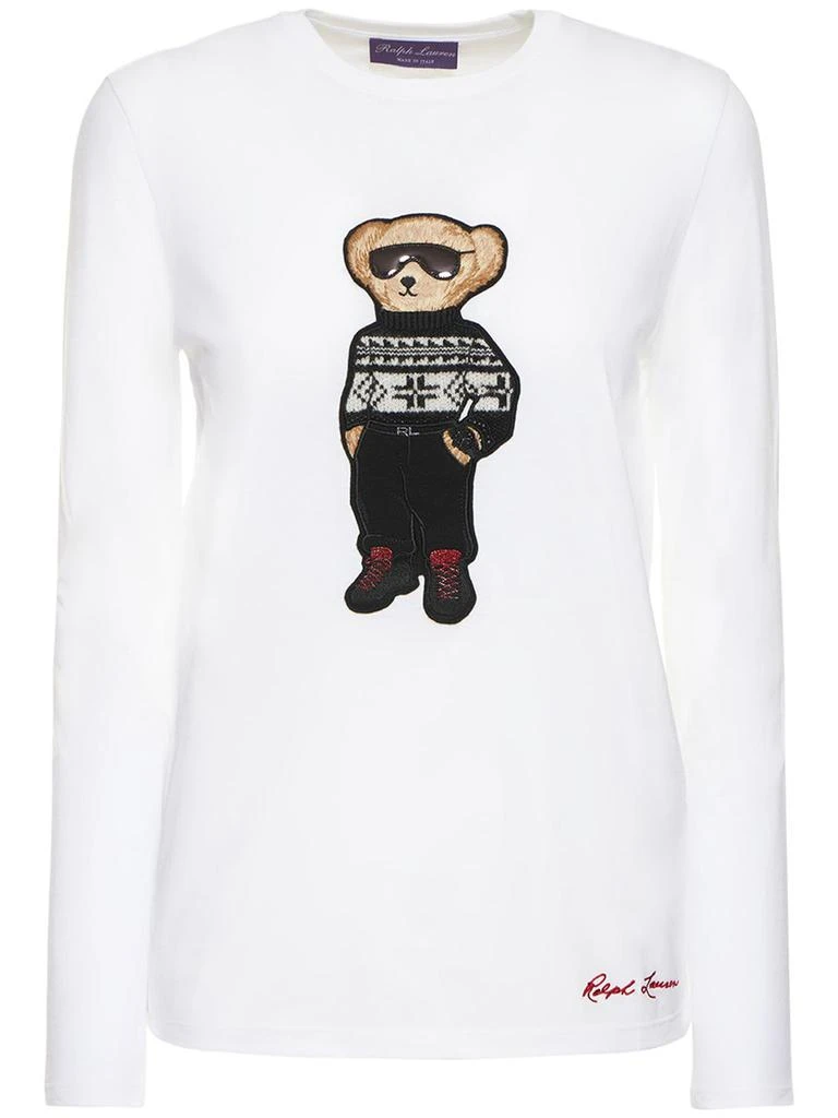 商品Ralph Lauren|Ski Bear Embroidered Long Sleeve T-shirt,价格¥2234,第1张图片